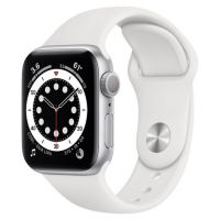 Apple Watch SE 40mm Silver Aluminum Case with White Sport Band, MYDM2 GPS