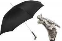 Зонт-трость Pasotti Drago Silver Oxford Black