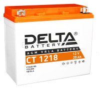 18Ah Delta 12V CT 1218 AGM с эл. (YTX20-BS, YTX20H, YB16-B-CX, YB16-B, YB18-A)