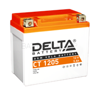 5Ah Delta 12V CT 1205 AGM с эл. (004 012 V, YT5L-4, YT5L-BS)