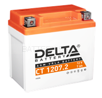 7Ah Delta 12V CT 1207.2 AGM с эл. (YTZ7S)