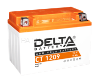 9Ah Delta 12V CT 1209 AGM с эл. (008 012 V, YTX9, YTX9-BS)