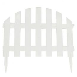 Забор для клумб №2, 300 х 28 см, 7 Секций, цвет Белый | Разное для дачников