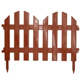 Забор для клумб №4, 300 х 28 см, 7 Секций, цвет Терракот | Разное для дачников