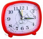 Часы -будильник настол. Perfeo Quartz "PF-TC-005", прямоугольные 10*8,5 см, красные