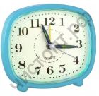 Часы -будильник настол. Perfeo Quartz "PF-TC-005", прямоугольные 10*8,5 см, синие