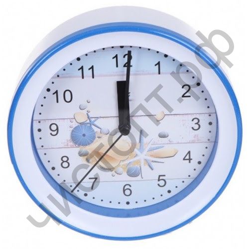 Часы -будильник настол. Perfeo Quartz "PF-TC-009", круглые диам. 15,3 см, подвес на стену, ракушка