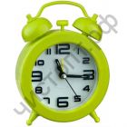Часы -будильник настол. Perfeo Quartz "PF-TC-015", круглые диам. 9,5 см, зелёные
