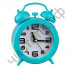 Часы -будильник настол. Perfeo Quartz "PF-TC-015", круглые диам. 9,5 см, синие