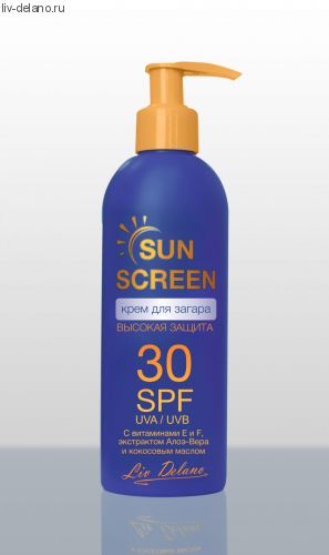 Крем для загара "SPF 30", 190г  Sun Screen
