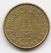10 евроцентов Словения 2007 из обращения