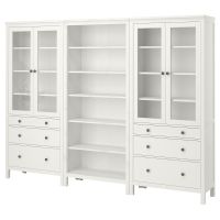 HEMNES ХЕМНЭС, Комб для хран с дверц/ящ, белая морилка, 270x197 см - 992.338.02