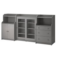 HAUGA ХАУГА, Комбинация д/хранения, серый, 244x46x116 см - 593.887.11