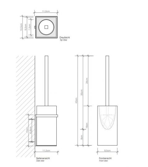 Туалетный ёршик Decor Walther DW 08408 схема 1