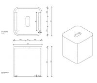 Лоток для бумажных полотенец Decor Walther Stone KBQ 09740 схема 1