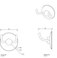Крючок для ванной комнаты Decor Walther WH 09008 схема 1