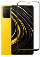 Защитное стекло на Poco M3 с рамкой