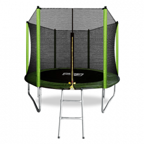 Батут Arland 8FT с внешней страховочной сеткой и лестницей (Light green)