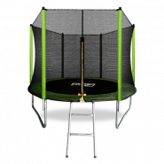 Батут Arland 8FT с внешней страховочной сеткой и лестницей (Light green)