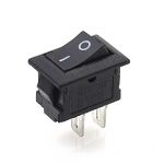 Выключатель клавишный квадратный ON-OFF Mini без подсветки "Black" (2-х контактный)