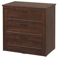 SONGESAND СОНГЕСАНД, Комод с 3 ящиками, коричневый, 82x81 см - 103.668.38