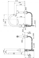 Смеситель для кухонной раковины Nicolazzi 3408WS с выдвижным душем схема 1