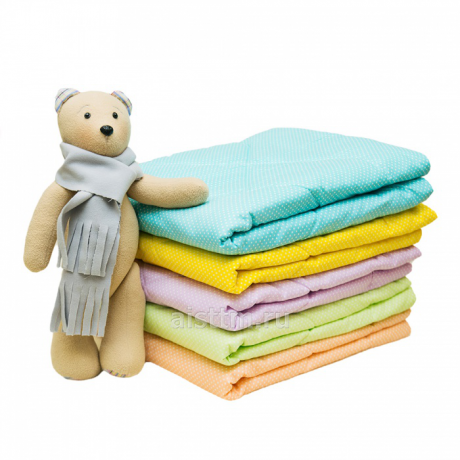 Одеяло детское стёганное (ОШБ-3) 110*140 шерсть 300 гр, бязь отечественная