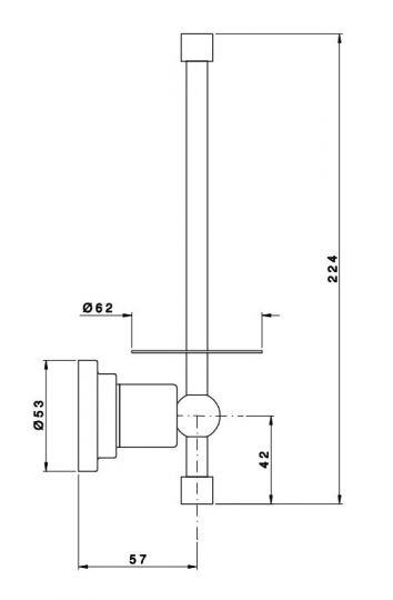 Вертикальный держатель для туалетной бумаги Nicolazzi Monte Croce 1497 схема 1