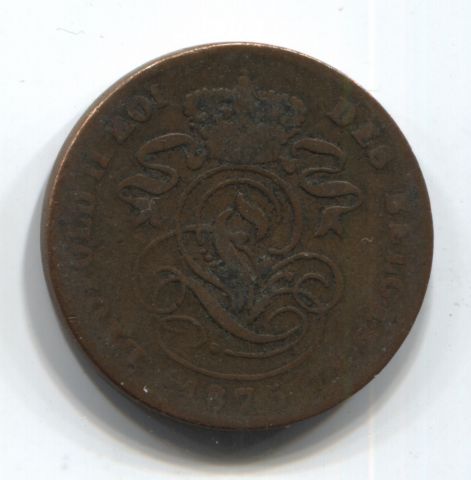 2 сантима 1875 Бельгия
