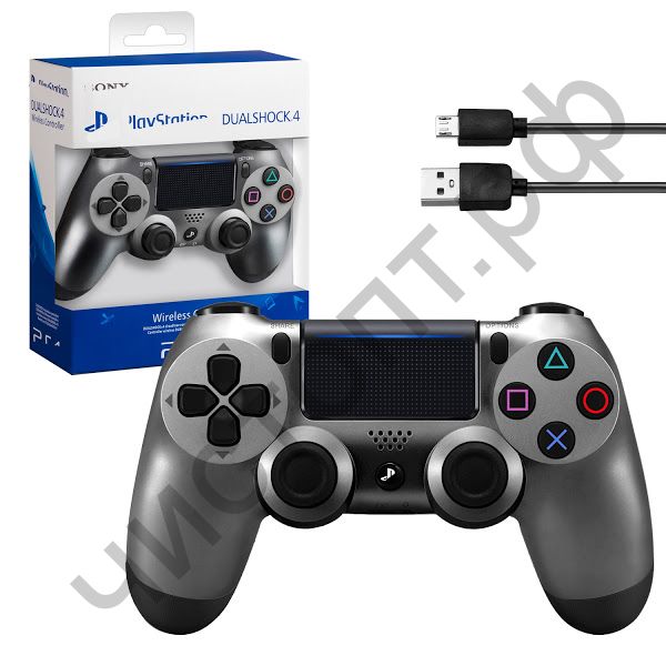 Джойстик для PS4 Dual Shock Wireless серый Беспроводной