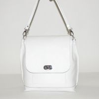 Белая кожаная сумка-рюкзак  "Жасмин"