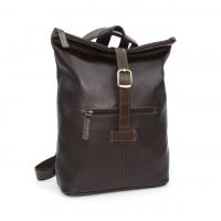 Коричневая кожаная сумка-рюкзак  "Саламандра"