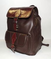 Коричневый кожаный рюкзак  "Осенний вальс"