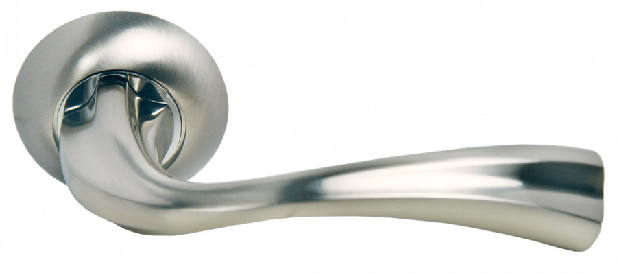 Дверные ручки Morelli "СОН" MH-15 SN/CP Цвет - Белый никель/полированный хром