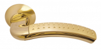 Дверные ручки Rucetti RAP 7 SG/GP Цвет - Матовое золото/золото