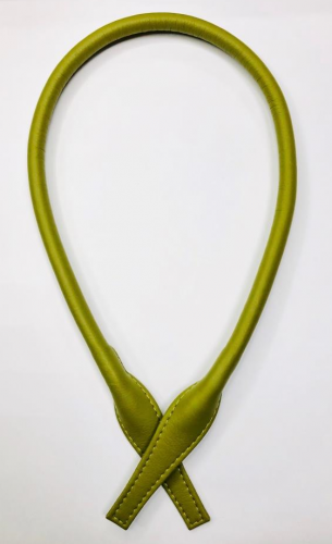 Ручка кожаная для сумок. Цвет: зеленый, 75 см