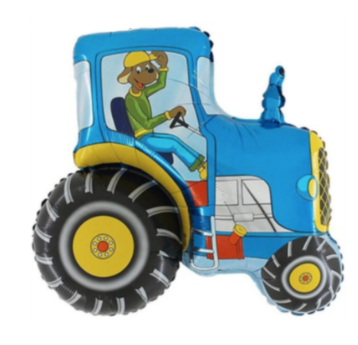Фольгированный шар 29" фигура "Синий трактор"