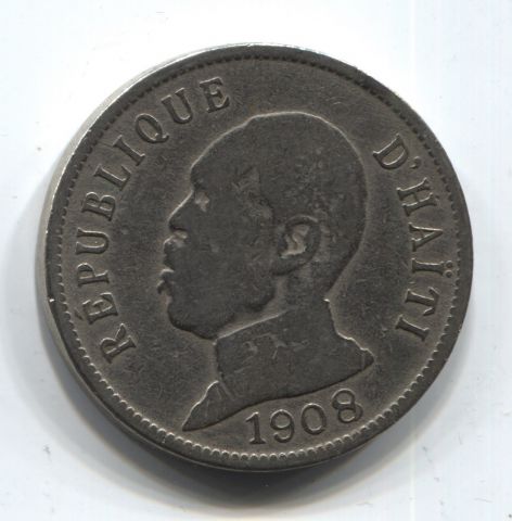 50 сантимов 1908 Гаити редкий год