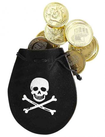 Кошелек Пирата с 12 монетами