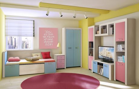 Детская мебель Фанки Тайм - комната для девочек, композиция №15