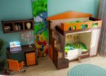 Кровать детская Фанки Хоум с мебелью Фанки Тайм