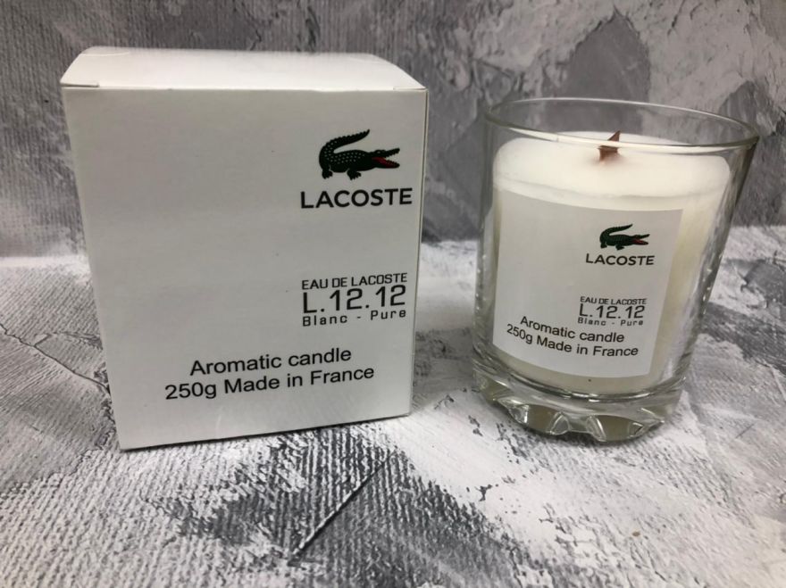 Свеча ароматическая парфюмерная  Lacoste Eau De Lacoste L.12.12 Blanc-Pure