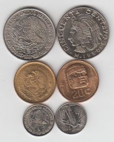 Мексика Набор 3 монеты