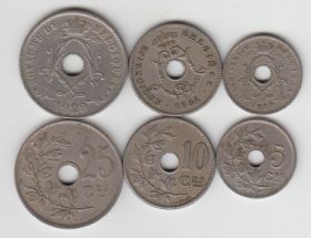 Бельгия Набор 3 монеты