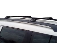Багажник на крышу Skoda Yeti, аэродинамические дуги на рейлинги (черный цвет)