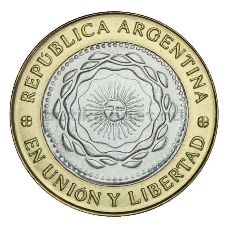 2 песо 2016 Аргентина