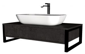 Тумба 1Marka GRUNGE LOFT 90П 1в.я Бетон темно-серый