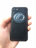 Кожаный чехол-накладка с логотипом "Lexus"  на iPhone