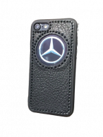 Кожаный чехол-накладка с логотипом "Mercedes" на iPhone