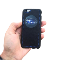Кожаный чехол-накладка с логотипом "Subaru" на телефон